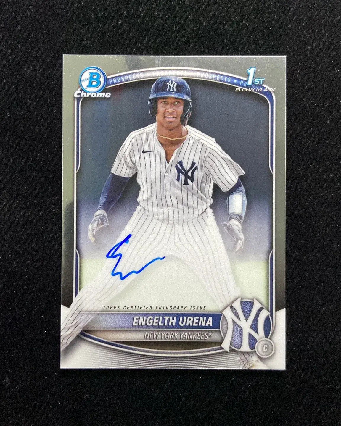 2025 Topps Bowman Chrome Engelth Urena #CPA-EU Auto 1ST Yankees OC66