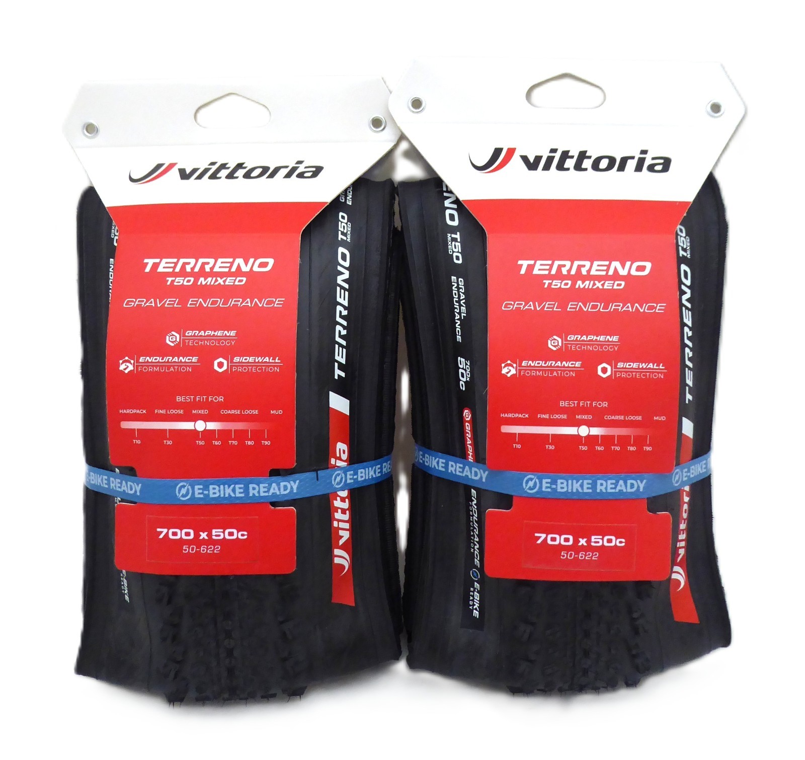 Vittoria Terreno T50 Mixed Tire - 700 x 50, Tubeless, Folding, Black, Pair