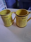 2 Green Ceramic Beer Mugs W Funny Saying — photo 3