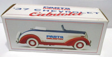 PARTS UNLIMITED 1937 CHEVY CABRIOLET - LIBERTY CLASSICS DIE CAST BANK 1:25, New