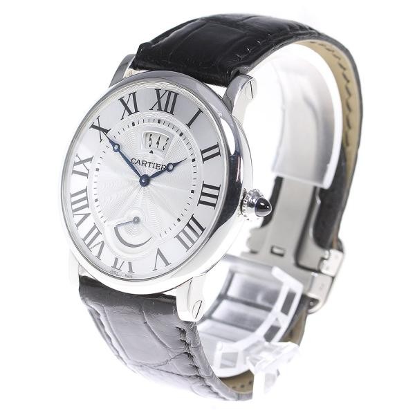 CARTIER ROTONDE DE CARTIER W1556369 40mm SS Leather Hand-Wind Date Power #C254
