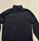Van Heusen Classic Fit Mens Large Pullover  1/4 Zip Mock Neck Long Sleeve Navy