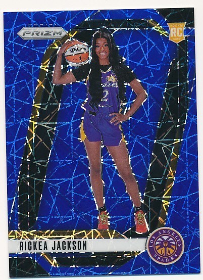 RICKEA JACKSON 2024 PANINI PRIZM WNBA BLUE VELOCITY PRIZM #144 RC ROOKIE