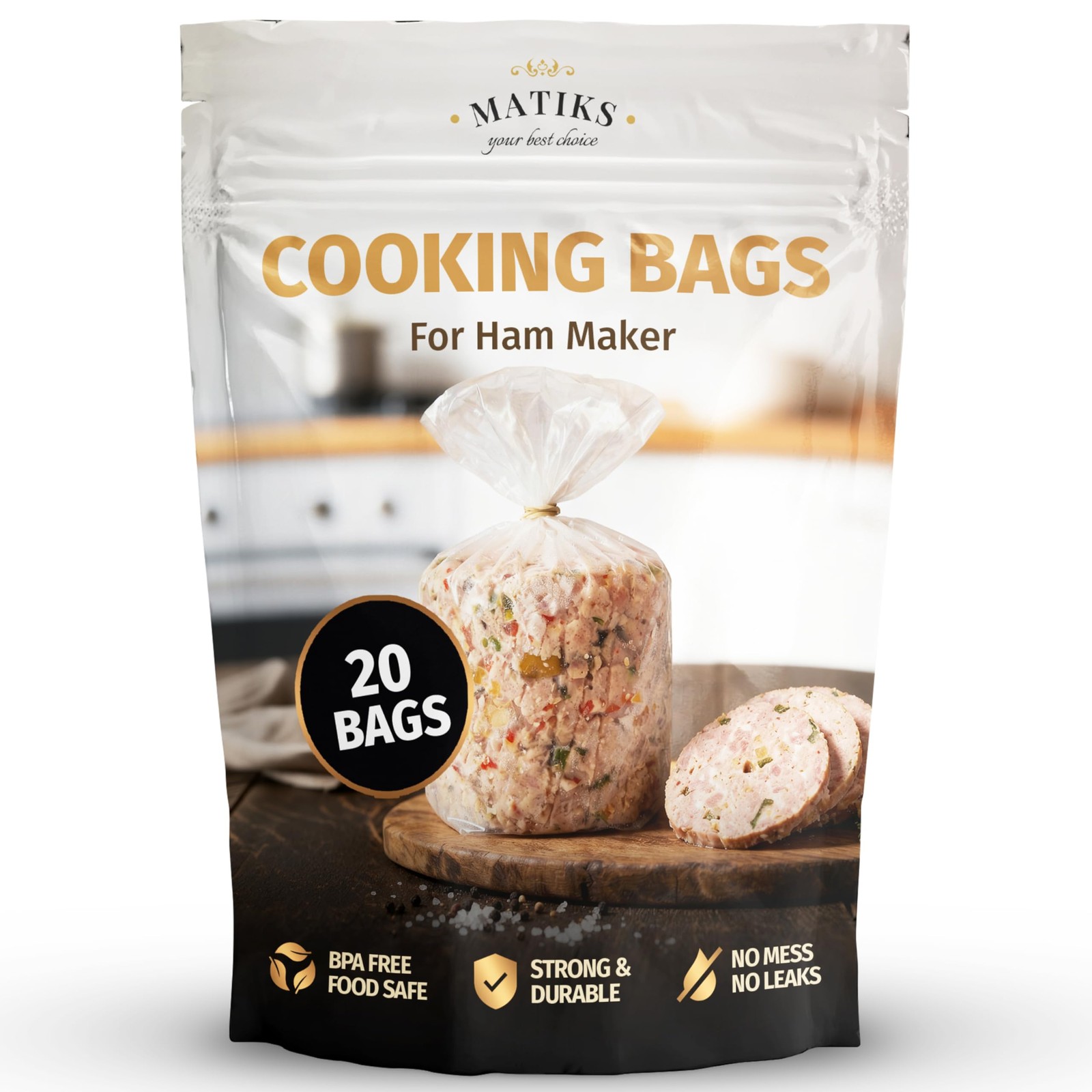 Deli Meat Press Bags for Ham Maker, Cold Cut One Size, Transparent