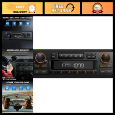 Single Din Retro Bluetooth Car Radio - European Style Stereo Receiver Fmusbau Single Din Retro Bluetooth Car Radio - European Style Stereo Receiver Fmusbau