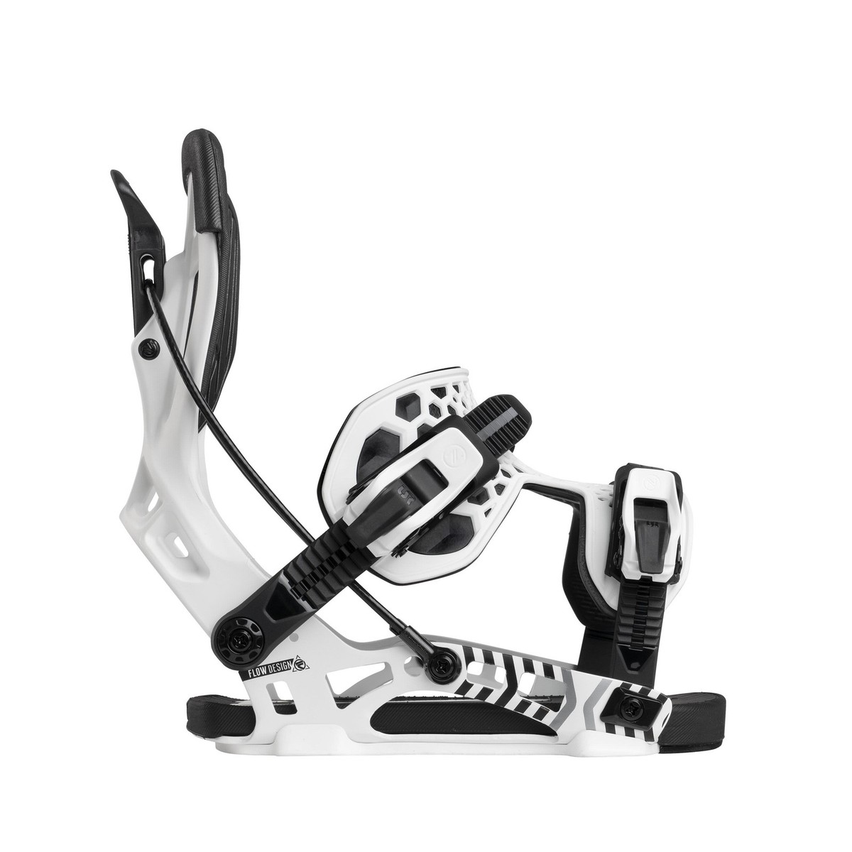 Flow NX2 Fusion Men's Rear Entry Snowboard Bindings, White, Large