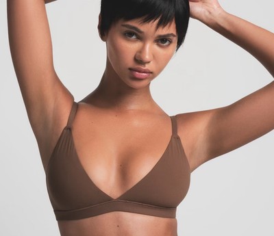 SKIMS Adjustable Triangle Bralette Fits Everybody Women's M Color Cocoa