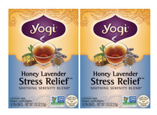 Yogi Teas Honey Lavender Stress Relief Tea 16 bags 2 PACK 