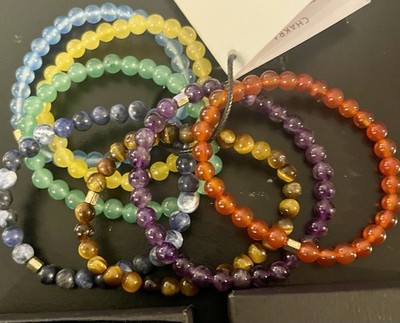 New Shivam 7 Chakras Bracelet Set With Meaning And Gemstone Made In India