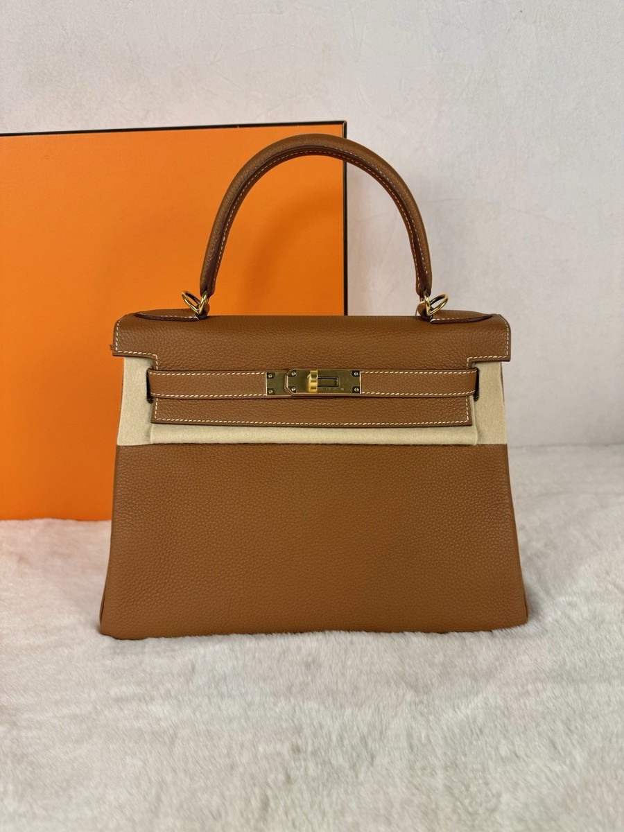 Hermes Kelly Gold Togo 28 Retourne Gold Hardware GHW