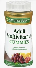Nature's Bounty Adult Multivitamin Gummies 75 Count Immune Support and Energy -