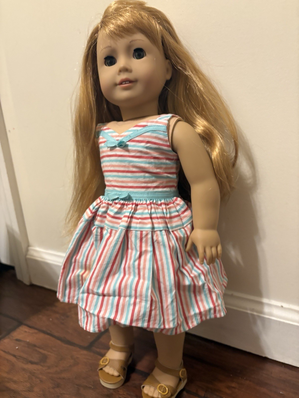 2014 American Girl Maryellen Doll Full Size 18” Dress Purse Gloves Bracelet