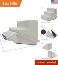 Foam Pet Steps Cover for Small Dogs & Cats - 3-Step Non-Slip Design