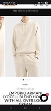 Image of Emporio Armani All Over Logo Jacquard Hoodie Tracksuit