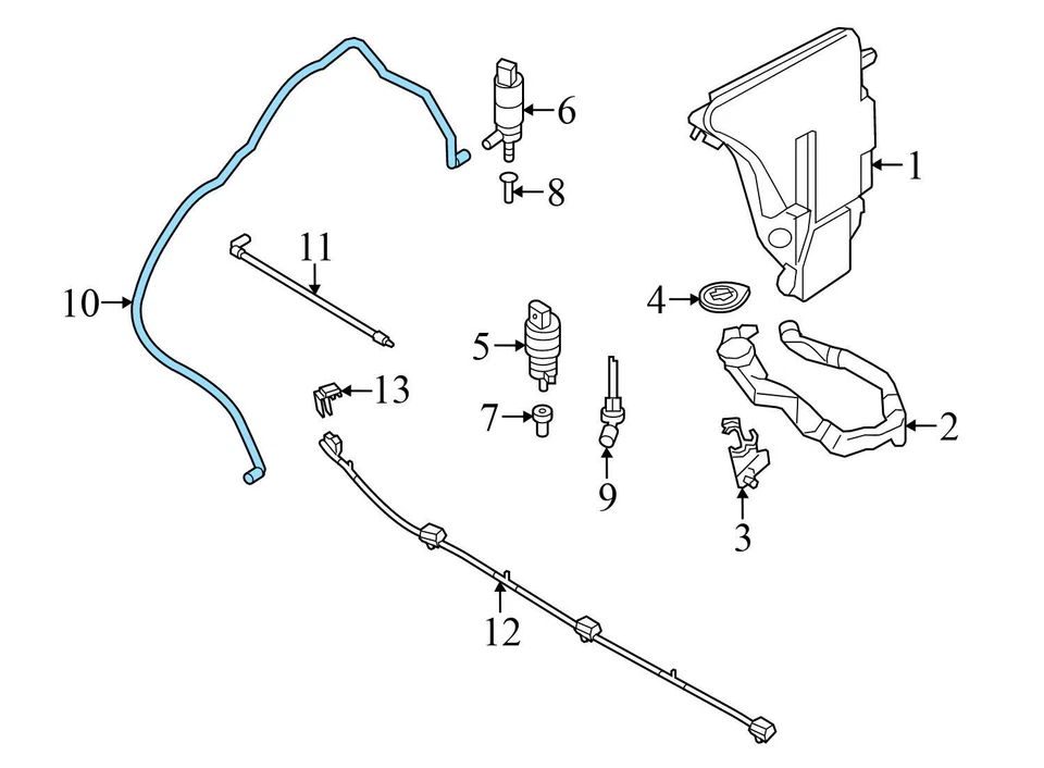 2011-2015 BMW ALPINA B7L XDRIVE - Windshield Washer Fluid HOSE / LINE 7178747 - Image 3 of 4