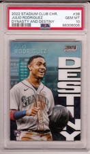 2022 STADIUM CLUB CHROME JULIO RODRIGUEZ DYNASTY AND DESTINY RC PSA 10 GEM MINT