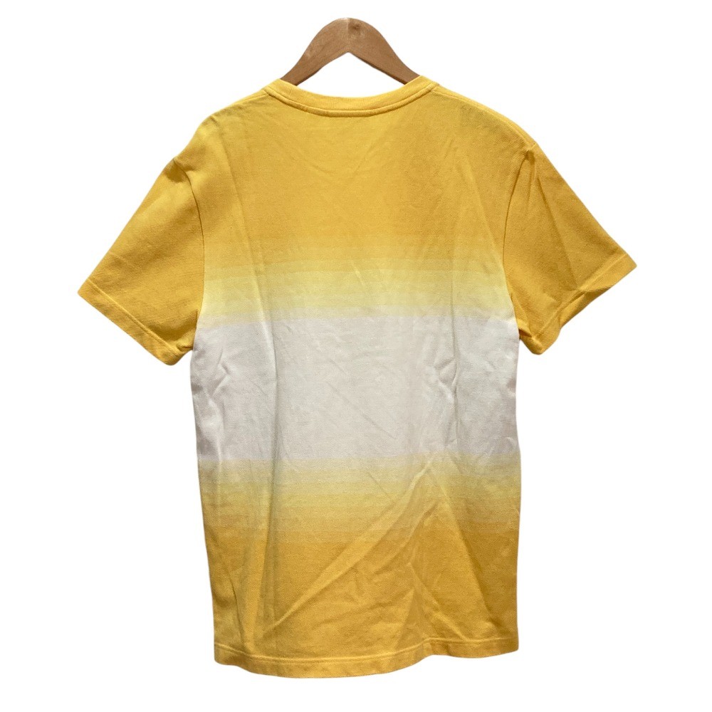 LACOSTE Organic Cotton Gradient Design T-Shirt, US size M, Yellow Women USED thumbnail 2