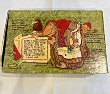 Vtg General Box Company Pencil School Box Troll Witch Elf Goblin Pixie Halloween