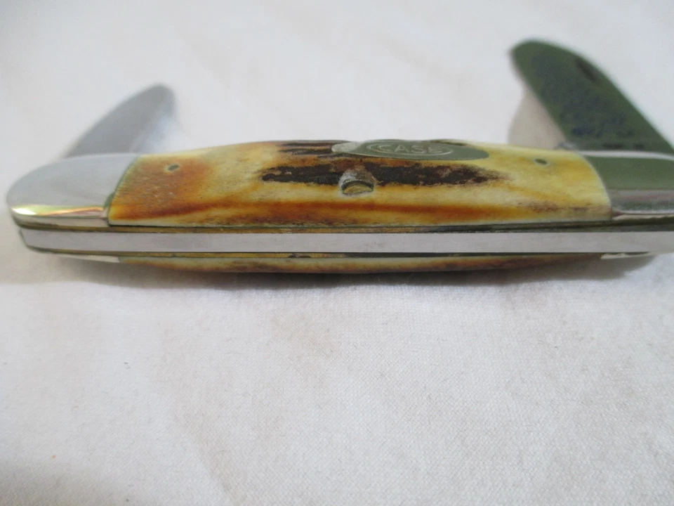 Case XX Vintage 1977 Blue Scroll Stag Canoe 52131 SS Foto 4 de 4