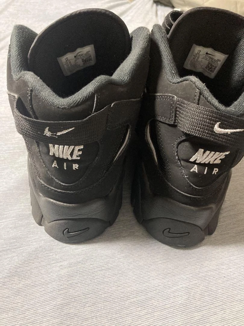 Nike Air Barrage Mid Uomo Taglia 12 Nero Usate Ottime Condizioni