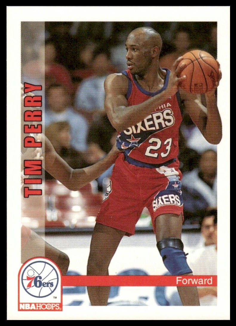 Tim Perry 1992-93 NBA Hoops #448 Philadelphia 76ers