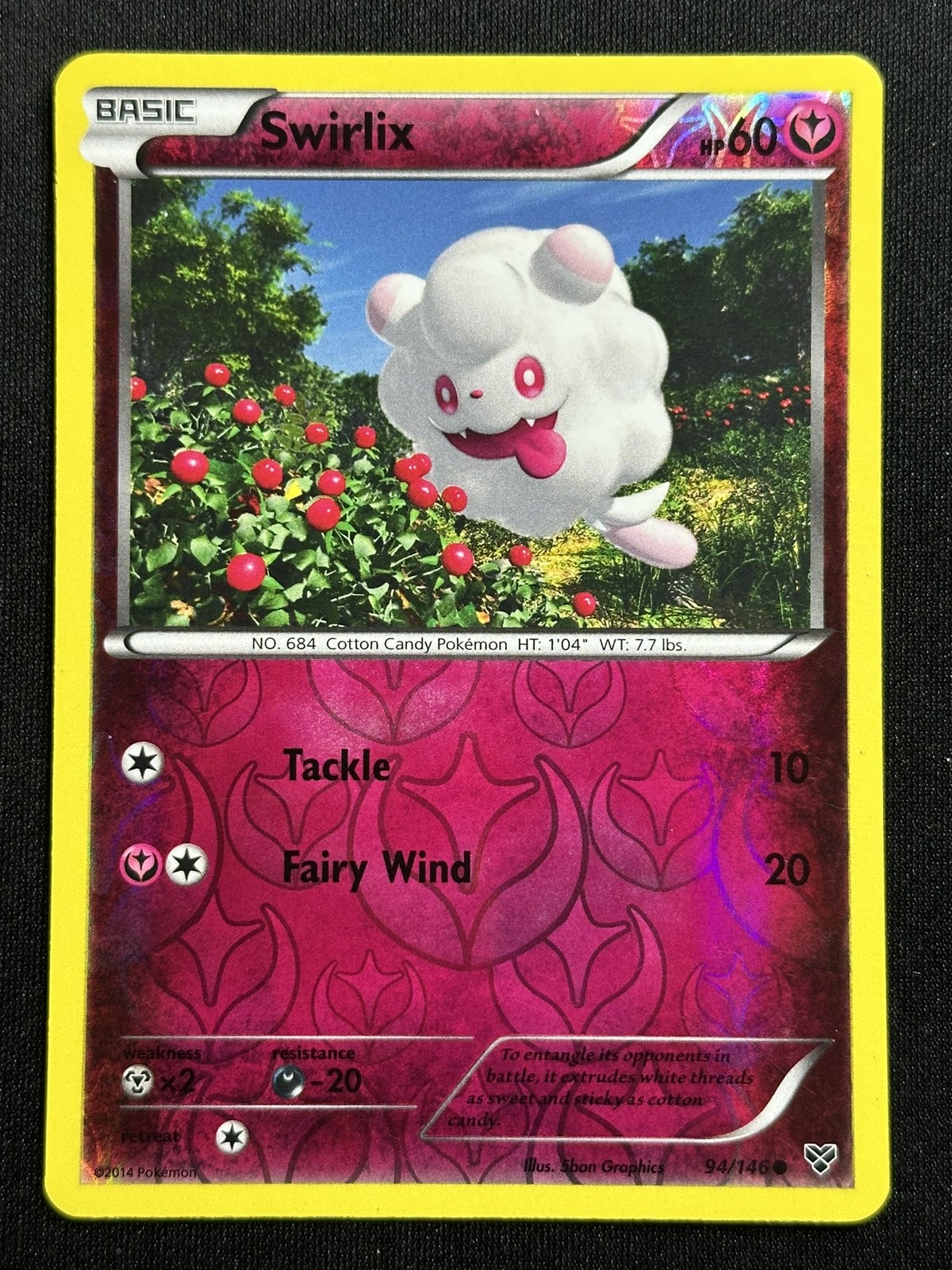 Swirlix Reverse Holo XY Base Set 94/146 LP-NM Pokémon Card