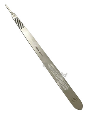 Scalpel Handle #3L Long Handle, Fits Blades #10, #11, #12, #15, #16 - Stainless