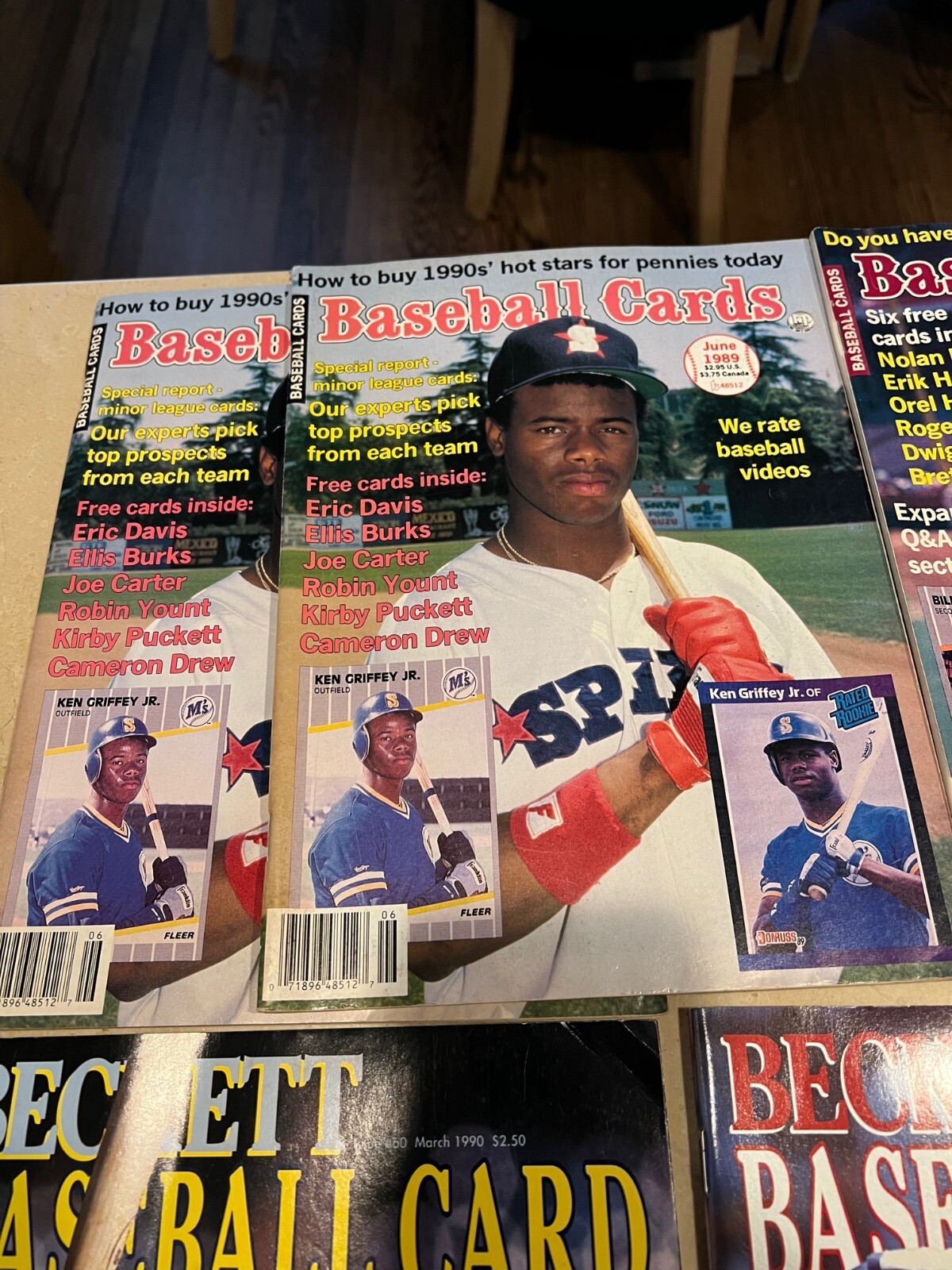 Lot of Beckett & Baseball Cards Price Guides 1989, 1990 + Bonus Beckett