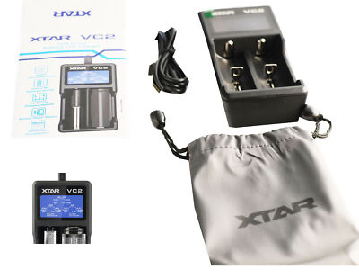 XTAR VC2 Intelligentes LCD Premium Lithium-Ionen 2 Kanal Ladegerät CCCV