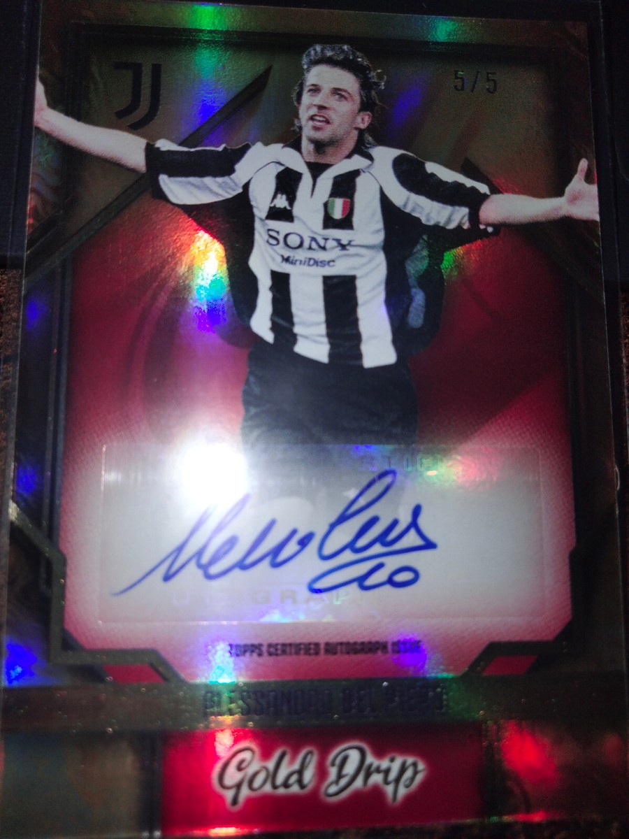 DEL PIERO Topps - 23/24 Juventus Team Set - Gold Drip AUTOGRAPH 5