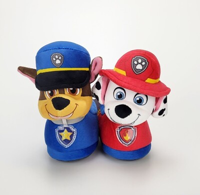 Paw Patrol Light-Up Plush Slippers For Kids Chase Marshall