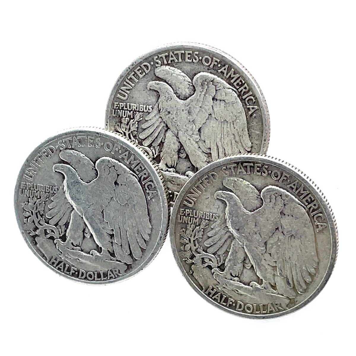 1945 P/D/S Walking Liberty 90% Silver VF-XF Half Dollar 50 Cent 3