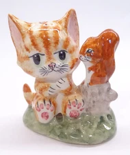 Babbacombe BLP Pottery ENGLAND * Cat & Squirrel Buddies  * Pie Bird Vent/Funnel