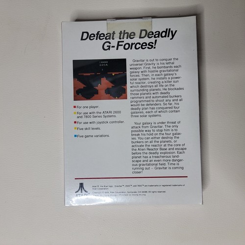 ๐ฅ1983 Atari 2600 Gravitar CIB Factory Sealed (NOS) CX2685๐ฅ - Picture 6 of 6