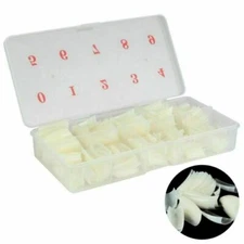 500PCS/ Box Clear Solid Natural French False Acrylic Nail Art Tips UV Gel DIY