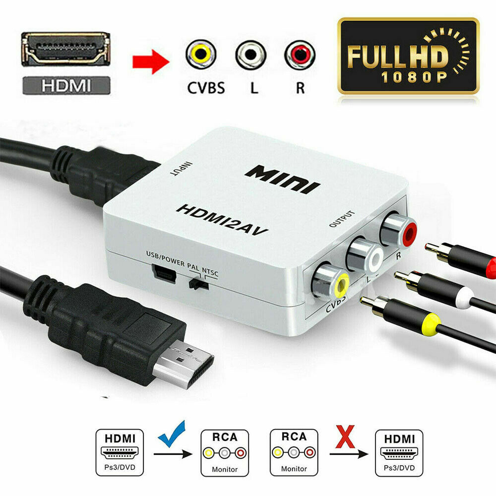Composite To Hdmi RCA To HDMI Converter, AV To HDMI Converter