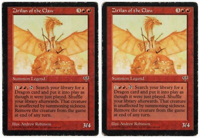 Zirilan of the Claw x2 2x 1996 Mirage RESERVED LIST Legendary Creature MTG  HP A1 | eBay