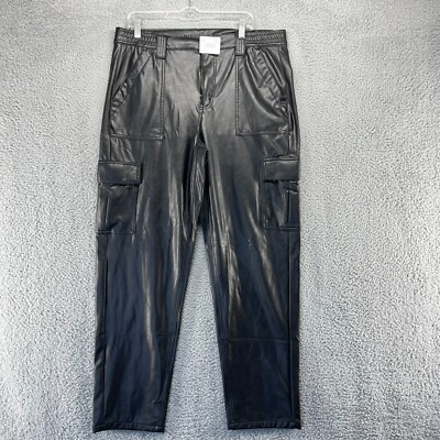 American Eagle Pants Men's 16 Long Black Straight Faux leather Stretch  Waist NEW | eBay