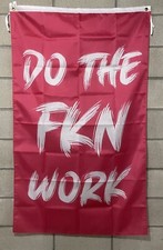 Do The F cking Work Flag FREE SHIP Garage Gym Motivation Lifting USA 3x5  