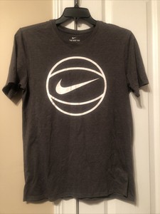 Nike Graphic Print Regular Fit Basketball Hoop T-shirt Men's Gray Size Medium M | eBay