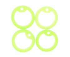 4 Light Lime Green Silicone Military Army Dog Tag Rubber Silencers