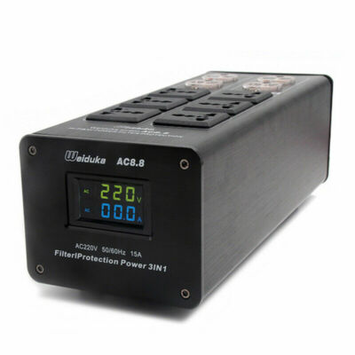 Weiduka 15A 3000W Dual LCD Mains Audio Power Purifier Filter AC Power Socket US
