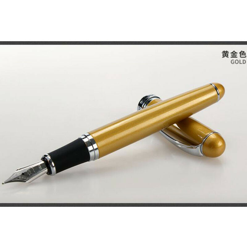 Penna Stilografica Jinhao 250 In Metallo – Pennino Fine 0.5mm – Clip Oro/Argento