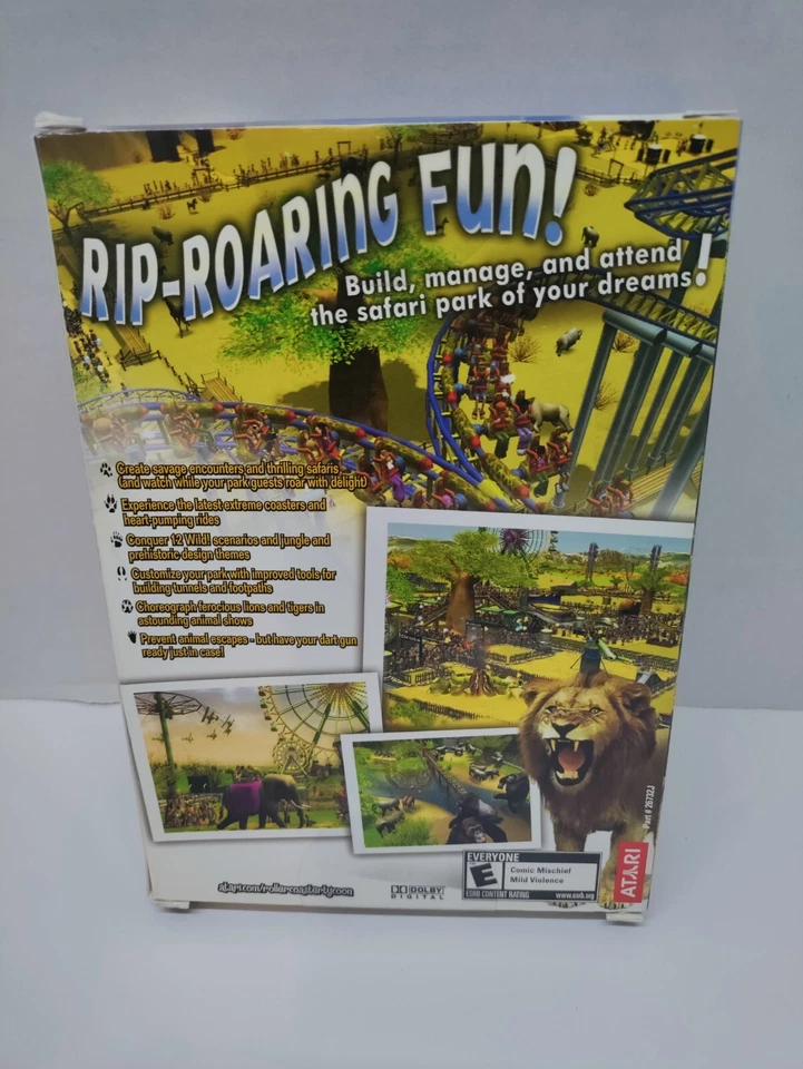 RollerCoaster Tycoon 3: Wild! Expansion pack (PC, 2005) New, Sealed Small Box - Image 3 of 4