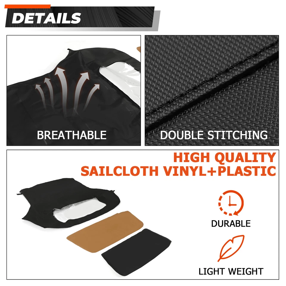 Para 1994-1999 BMW E36 318i 323i 325i 328i conversível capota macia com janela de plástico - Imagem 3 de 4