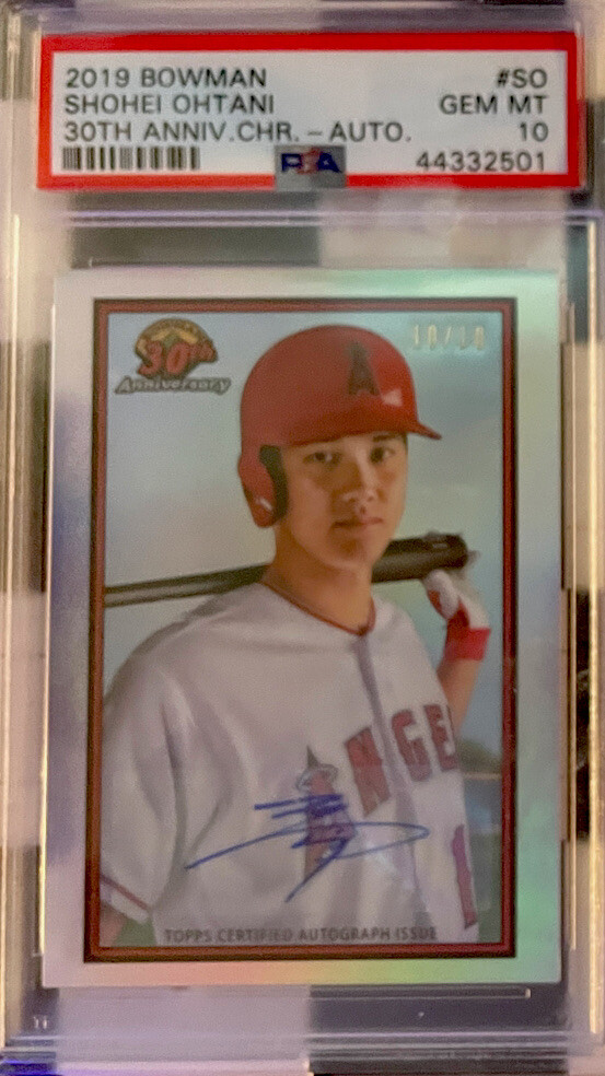 2019 Bowman Chrome Shohei Ohtani 30th Anniversary AUTO