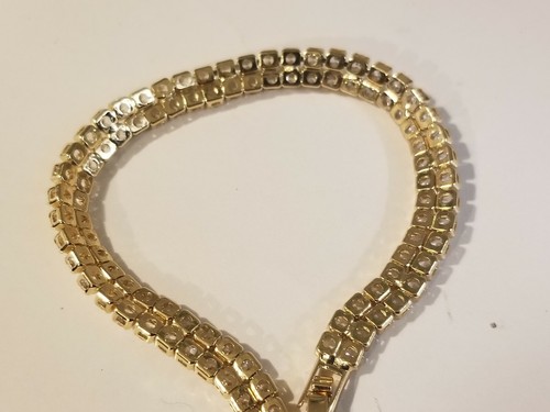 Tennis Bracelet with Round Cut Lab Created White Sapphires - Picture 7 of 10