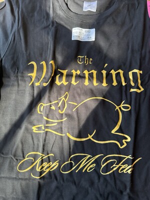 The Warning Band Keep Me Fed Logo Concert Black Shirt XS