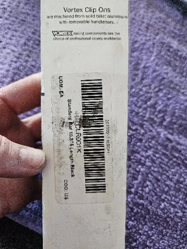 Manillar de repuesto Vortex con clip negro CLR001K* Foto 3 de 3