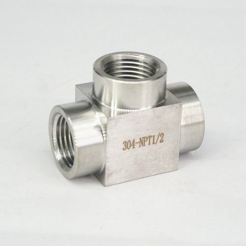 4000 PSI 1/8"" 1/4"" 1/2"" 3/4"" 1"" NPT BSP Buchse T-Shirt 304 Edelstahl Rohr Fitting - Bild 11 von 11
